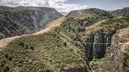 The view of Chunkurchak Valley in Kyrgyzstan
