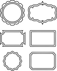 Fototapeta premium decorative rectangular frame collection vector