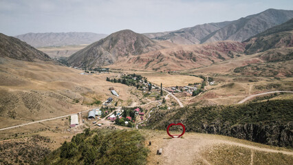The view of Chunkurchak Valley in Kyrgyzstan