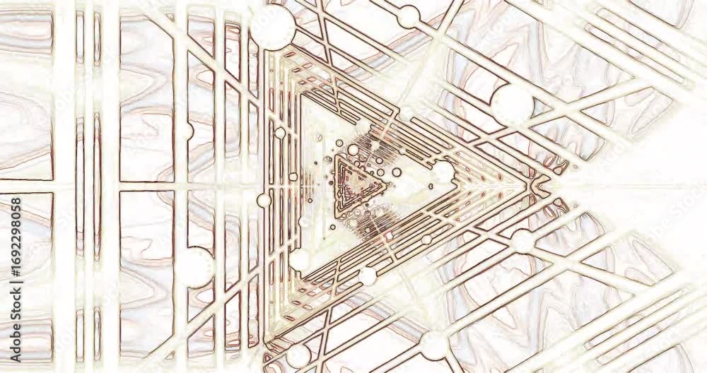Poster a tunnel of abstract patterns creates a mesmerizing visual experience as it continuously loops, imme