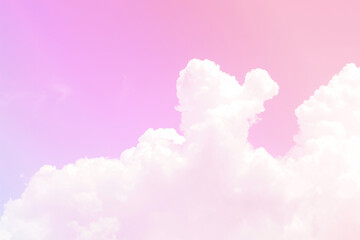 Sky and clouds in pastel tones.