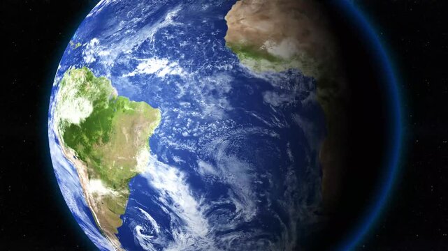 Earth Zooming On Peru - No Highlight