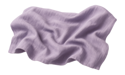 Creased lavender cotton fabric with gentle shade