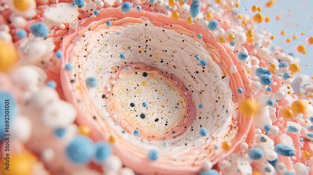 Aufkleber exploring the intricate structure of botulinum therapy at a scientific study lab showcasing cellular