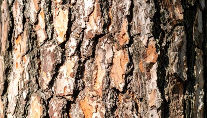 Close-up of a rough tree bark texture