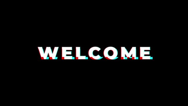 Welcome title animation &ndash; glitch text effect for video intros, games and digital presentations