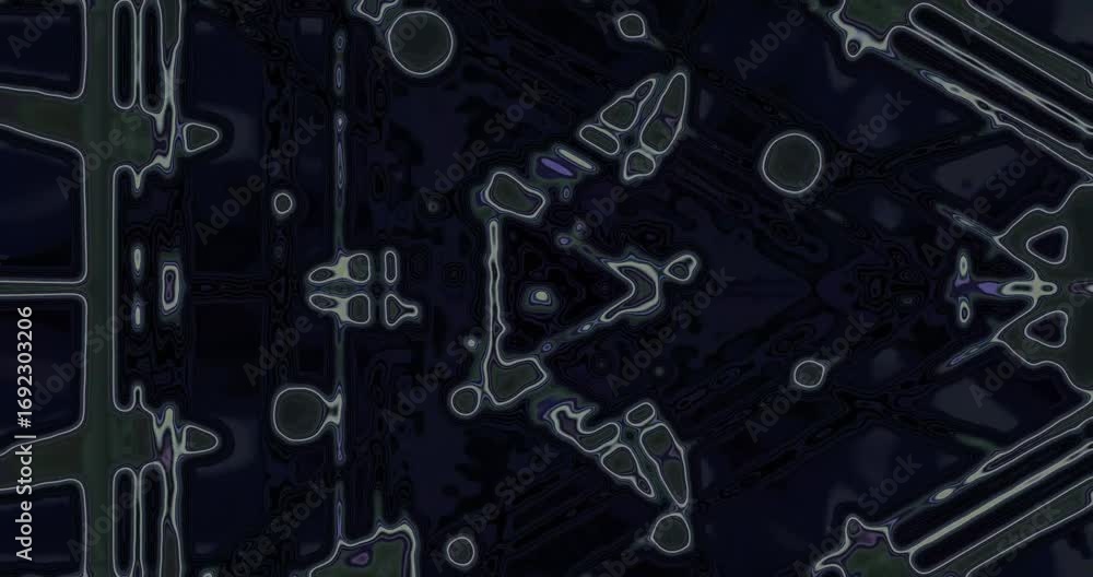 Poster in a dynamic environment, patterns flow seamlessly, creating an entrancing atmosphere filled with mo