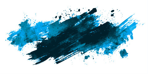 ink brushstroke on white background with visible splashes for watercolor style effect. grunge isolated on white background,	
