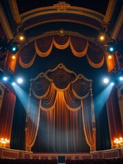 Grand Theater with Velvet Curtains