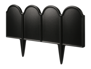 Metal garden edging with scalloped design