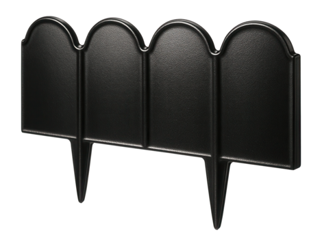 Metal garden edging with scalloped design