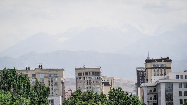 The architecture of Bishkek in Kyrgyzstan