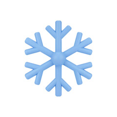 Snowy decoration, isolated snowflake with unique ornament and ice. Vector in 3d style, xmas toy, new year and christmas design for postcards and flyers, greetings or invitations on party