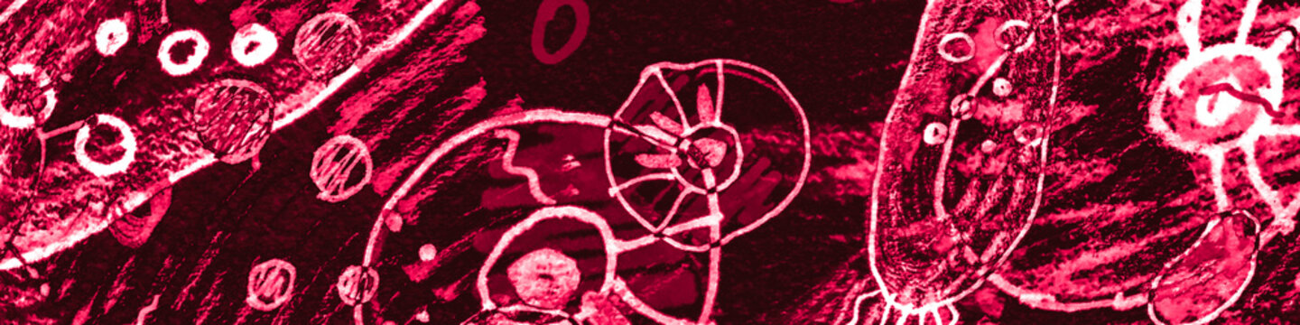 Bright Virus Bacteria. Cell Virus. Coral Lactic Bacterium. Germs 3d. Stem Cells Background. Rose Respiratory Virus. Scientific Background. Viruses.