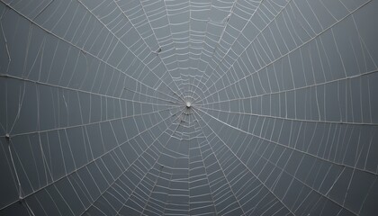 Obraz premium Spiderweb ceiling pattern with a single central point viewed head-on.