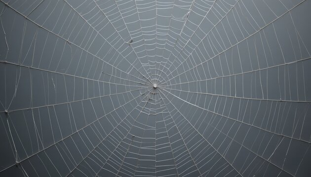 Spiderweb ceiling pattern with a single central point viewed head-on.