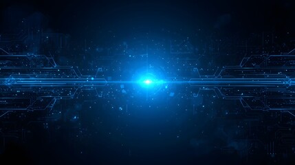 Futuristic Digital Circuit Network Background