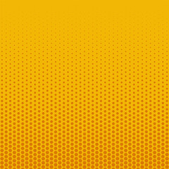 Orange Halftone Hexagon Linear Gradient Pattern