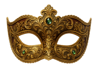 Mask with a masquerade theme and elegant decorations