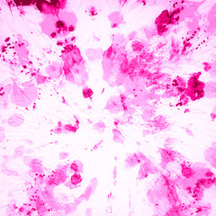 Spiral China. Bright Fabric Texture Hippie. Coral