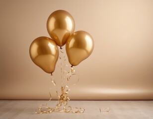 Pastel-colored ombre balloons fill a solid background.