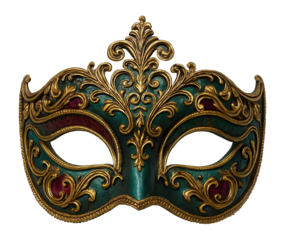 Mask with a masquerade theme and exquisite features