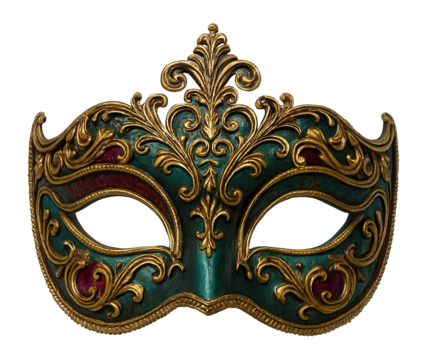 Mask with a masquerade theme and exquisite features