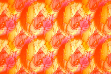 Gold Marble illustrations. Colorful African Pattern Watercolor. Multicolored Alcohol Ink Background. Marble Pattern. Painting Canvas. Kaleidoscope Color.