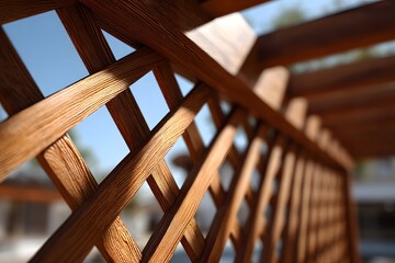trellis evokes warm nostalgia through crisp shadows and wood lattice intimacy.