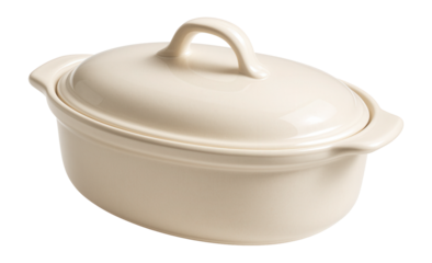 Ceramic baking dish with lid