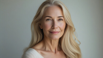 Fototapeta premium beautiful blond woman middle age
