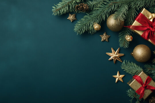 Xmas Hintergrund Weihnachten mit Sternen und Christnaumkugeln