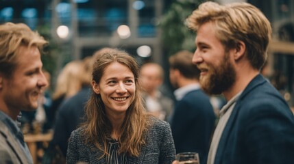 Obraz premium A networking party is an informal gathering where professionals meet to exchange ideas, build relationships, and explore potential opportunities. 