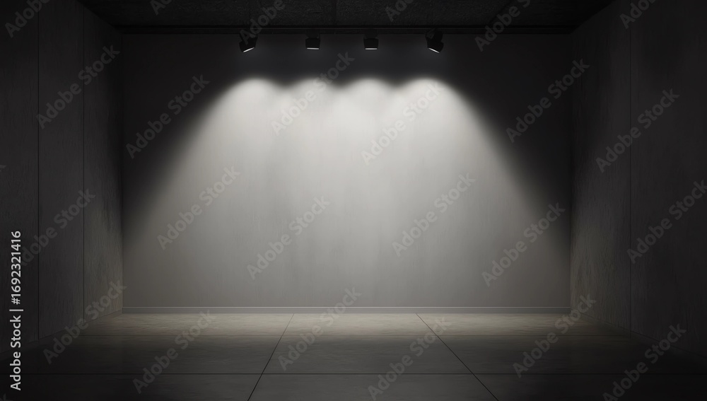 Poster minimalistic gallery with empty billboard