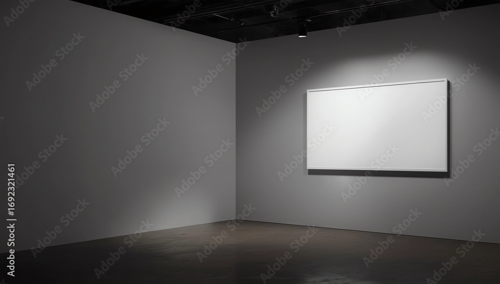 Poster minimalistic gallery with empty billboard