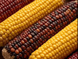 Colorful Corn Cobs Variety