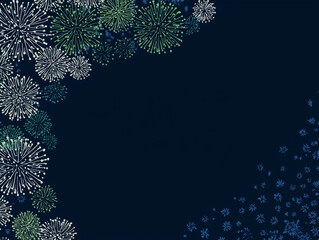 Firework. Fireworks with Pakistan flag pattern in sky for Independence Day