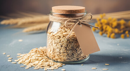 Oatmeal in Jar with Tag