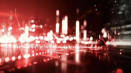 Abstract night cityscape visual