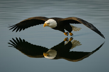 Obraz premium Majestic Gaze of an American Bald Eagle