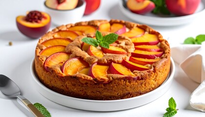 Peach Crisp, Rustic Dessert