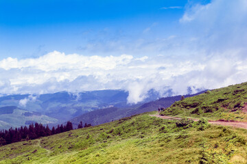 landscape of a Carpathians mountains
