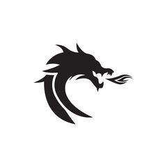 Dragon icon logo template vector illustration