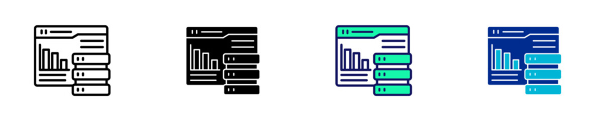 Statistic  Icon Set Multiple Style Collection