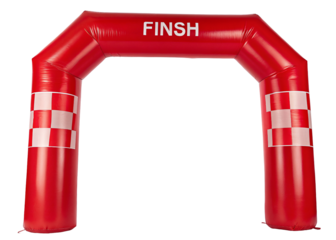 Inflatable red finish line archway for races and sports events large outdoor decoration