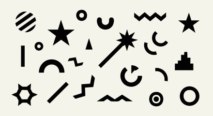 Bold graphic design elements creating modern geometric pattern for your next project, abstract shapes and lines