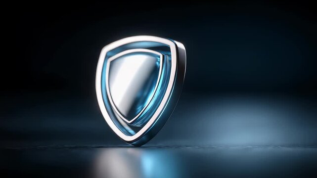 Metal Shield Symbolizes Safety and Security