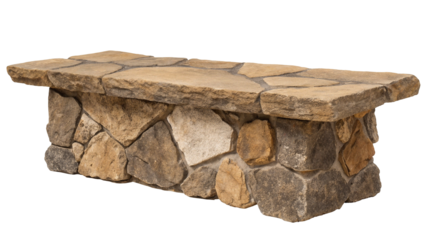 Natural stone bench for garden decor blending seamlessly into outdoor landscapes and park settings