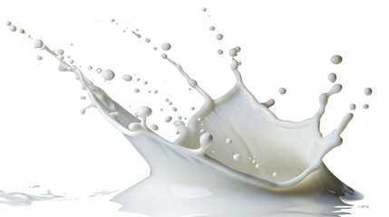 Dynamic milk splash captured perfectly in a high speed action freeze photography with crisp details