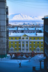 Norilsk, The north of Russia, winter in the city